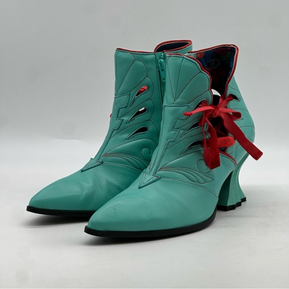 John Fluevog Deliverance Jodie Side Lace Ankle Boot. Size 11 - Picture 6 of 13